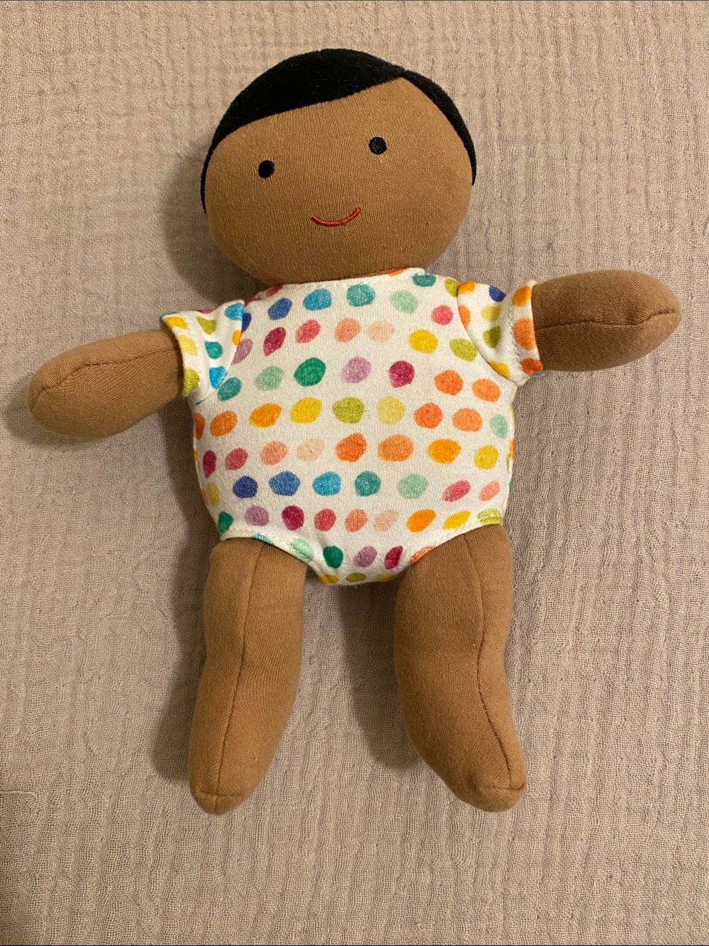 Lovevery Multicolor Polka Dot Plush Doll - Kids Toy